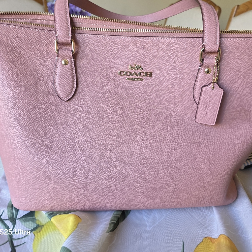 Coach Blush Pink Leather Tote
